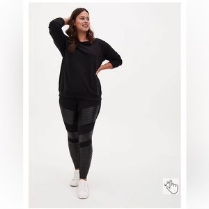 PLATINUM LEGGING – MOTO FAUX LEATHER BLACK